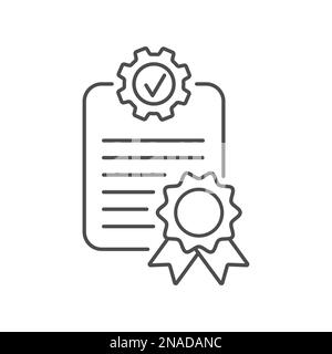 Produktionspatent. Bestätigungszertifikat. Flaches Design Stock Vektor