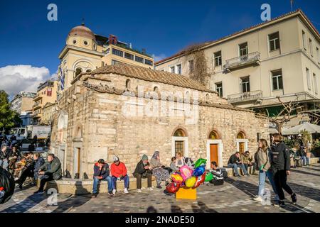 Kirche von Pantanassa, Monastiraki-Platz, Athen, Griechenland Stockfoto