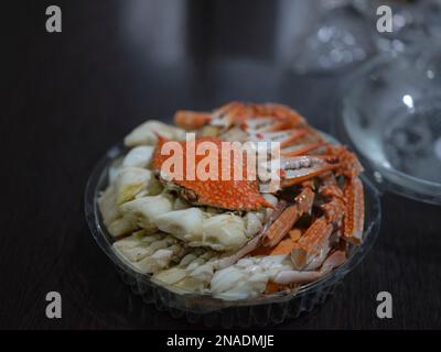 Gedünstetes Krabbenfleisch von Blaukrabben Stockfoto