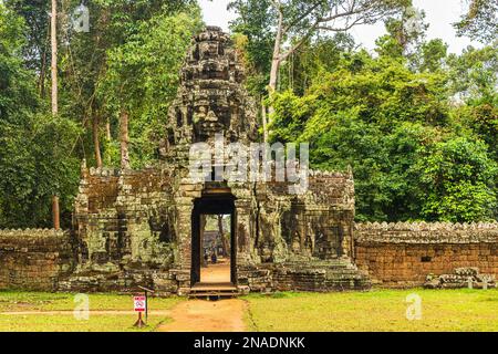 Das Tor zum Ta Som Tempel im Angkor Wat Komplex, Kambodscha Stockfoto