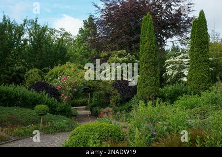 Französischer Landgarten Jardin d'Elle Stockfoto