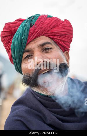 Kamelhändler, Kamelmesse Pushkar, Kamelmesse Pushkar Stockfoto