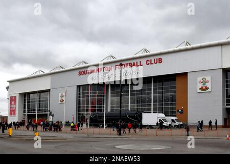 St Mary's Stadium, Heimstadion des Southampton Football Club - Southampton V Wolverhampton Wanderers, Premier League, St Mary's Stadium, Southampton, Großbritannien - 11. Februar 2023 nur redaktionelle Verwendung - es gelten Einschränkungen für DataCo Stockfoto