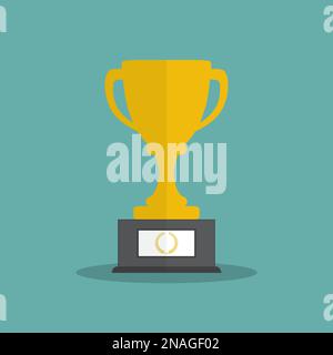 Symbol Für Vector Trophy Cup Flat. Vektordarstellung EPS10 Stock Vektor