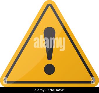 Gefahrenschild. Warnschild auf weißem Hintergrund Stock Vektor