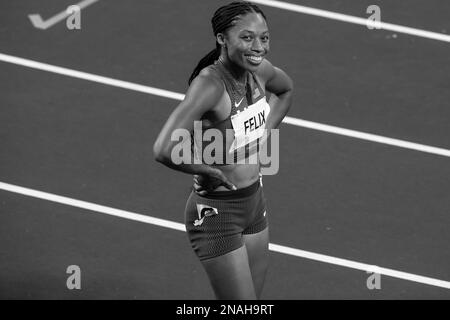 06. AUGUST 2021 – Tokio, Japan: Allyson Felix aus den Vereinigten Staaten gewinnt eine historische Bronzemedaille das Athletics Women's Final 400m bei den Olympischen Spielen 2020 in Tokio, das sie zur am meisten verzierten Leichtathletikerin in der Olympischen Geschichte macht (Foto: Mickael Chavet/RX) Stockfoto