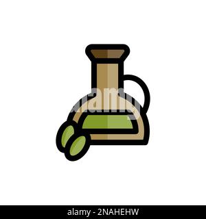 Einfache Vektorsymbole. Flache Abbildung auf einem Themenöl Stock Vektor