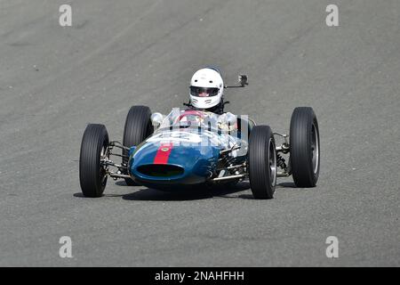 Martin Aubert, Lotus 20, für 20 Minuten Rennen bei der FJHRA/HSCC Historic Formula Junior Championship – Heckmotor, FJHRA, Formel Stockfoto