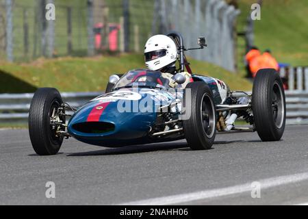 Martin Aubert, Lotus 20, für 20 Minuten Rennen bei der FJHRA/HSCC Historic Formula Junior Championship – Heckmotor, FJHRA, Formel Stockfoto