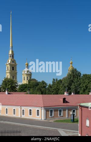St. Petersburg, Blick von der Festungsmauer auf den Innenhof der Peter-und-Paul-Festung Stockfoto
