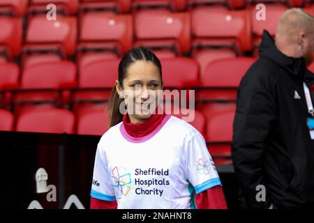 Sheffield, Großbritannien. 12. Februar 2023. Sheffield, England, Februar 12. 2023: Courtney Sweetman-Kirk während der Aufwärmphase vor Sheffield United gegen Charlton Athletic, Bramall Lane, Sheffield (Sean Chandler/SPP). Alamy Live News Stockfoto