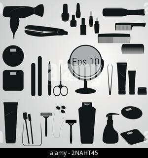 Objektsatz zum Thema Beauty & Care Stock Vektor