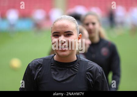 Sheffield, Großbritannien. 12. Februar 2023. Sheffield, England, Februar 12. 2023: Alex Hennessy während des Warm Up Before Sheffield United gegen Charlton Athletic, Bramall Lane, Sheffield (Sean Chandler/SPP) Credit: SPP Sport Press Photo. Alamy Live News Stockfoto