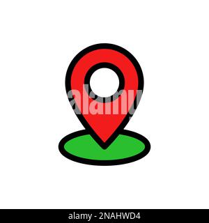 Einfache Vektorsymbole. Flache Abbildung auf einer Themenposition Stock Vektor