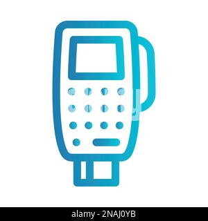 Einfaches Vektorsymbol Zahlungsterminal Stock Vektor