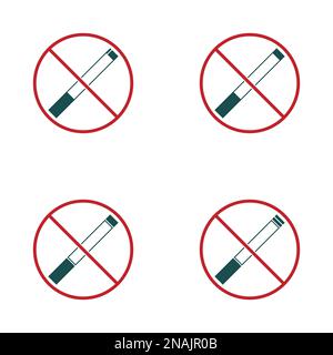 Eine Reihe von Objekten zum Thema Rauchen Stock Vektor