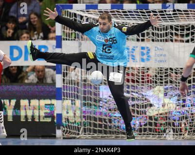 firo : 02/12/2023 Handball l, 1. League, 1. Federal League, Staffel 2022/2023, ASV Hamm-Westfalen - Fuchse Berlin Dejan Milosavljev , Berlin , Stockfoto