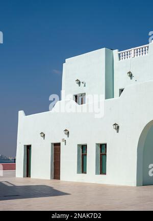 Farbenfrohe Häuser, Mina District, Old Doha Port, Katar Stockfoto