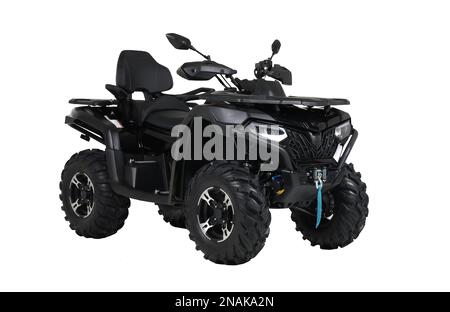 Quad-Bike, Geländefahrzeug, isoliert auf weißem Hintergrund mit Clipping-Pfad Stockfoto