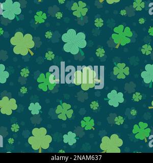 Der Saint Patricks Day Shmarocks-Vektorhintergrund mit Wiederholungsmuster Stock Vektor