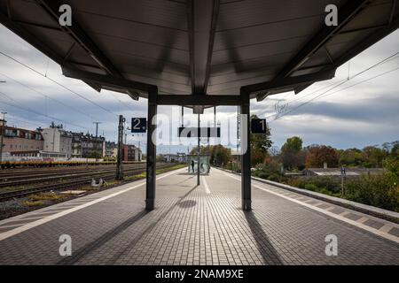 Bild des Hauptbahnhofs Köln Westbhf in Köln. Der Bahnhof Köln West befindet sich am nordwestlichen Stadtrand von Köln i Stockfoto