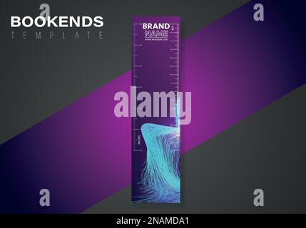 Buchsenvorlage mit abstrakten Formen. Abstrakte dynamische Gradientenelemente in modernem Stil. Stock Vektor