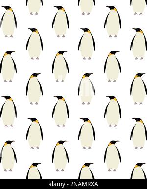 Vektor-Nahtloses Muster des Kaiserpinguins Stock Vektor