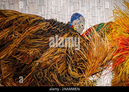 Nick Cave Alle, alle, alle gleich Alle Wandmosaike Kunstwerke in der U-Bahn-Station Times Square 42. Street in Manhattan NYC Stockfoto