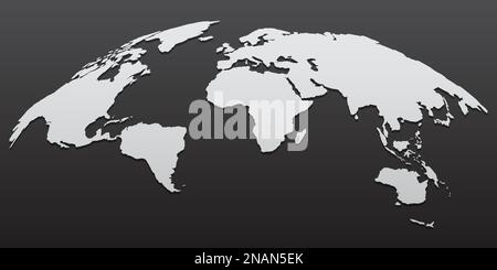 Entwurf einer 3D-Weltkarte Globe-Vorlage. Vektordarstellung. Stock Vektor