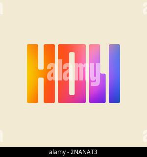 Bunte Explosion für Holi Festival Poster-Banner kreativ. Buntes Gulal Pichkari und Text Happy Holi. Stock Vektor