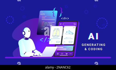 Codierung E-Commerce mobile App für Online-Shop Stock Vektor
