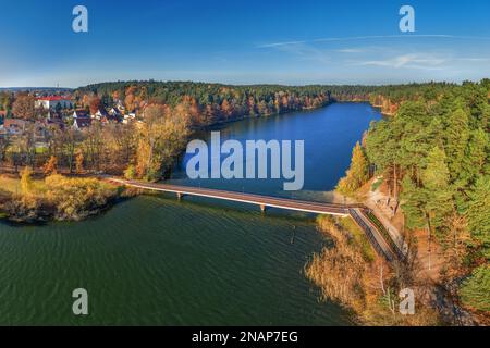 Olsztyn - Długie-See Stockfoto