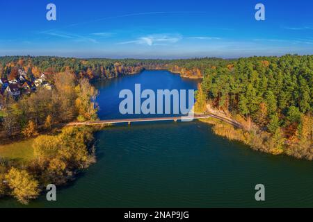 Olsztyn - Długie-See Stockfoto