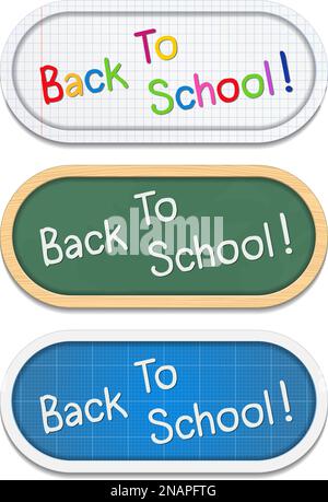 Back-to-School-Bildungsbanner, Vektor-EPS10-Illustration Stock Vektor