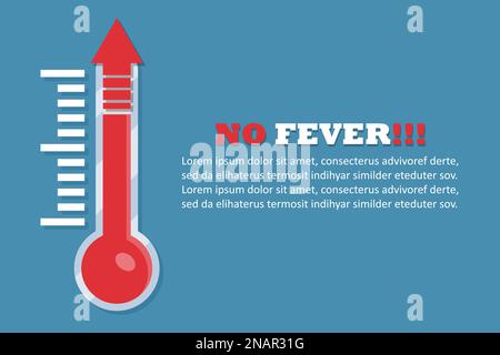 Kein Fieberkonzept im flachen Design. Vektordarstellung Stock Vektor