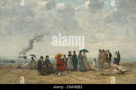 Eugène Boudin Figuren am Strand c. 1867/1870 Stockfoto