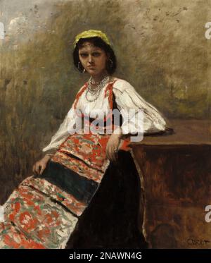 Jean-Baptiste-Camille Corot Italienerin (La Morieri) c. 1872 Stockfoto