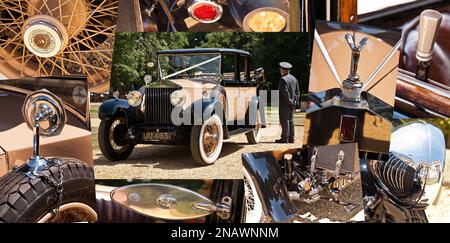 Registrierung UU 4834 Chauffeur Rolls Royce als Hochzeitswagen benutzt......... Eine Kombination aus mehreren separaten Bildern Stockfoto