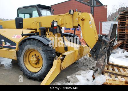 Arbeitsfahrzeug auf einer Baustelle, Mailand Stockfoto