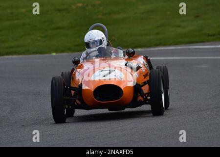 Duncan Rabagliati, Alexis HF1, zwanzig Minuten Rennzeit für die FJHRA/HSCC Historic Formula Junior Championship – Front- und Heckmotor Klasse C Stockfoto