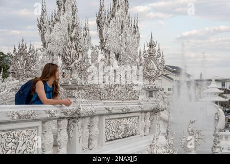 Wat Rong Khun - Weißer Tempel in Chiang Rai (Thailand) Stockfoto