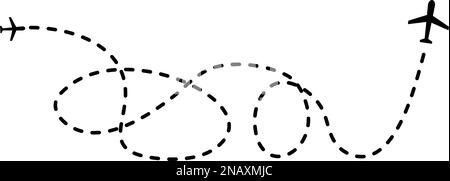 Gepunktete Linien Formen das Arbeitsblattelement für Kinder im Vorschul- und Kindergarten zum Zeichnen und Handschreiben Stock Vektor