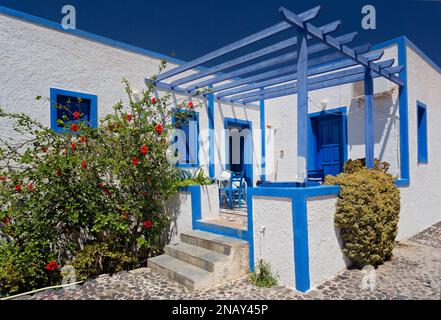 Typisches greec-Haus auf Santorini Island, Griechenland Stockfoto