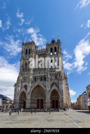 Die Dom-Basilika unserer Lieben Frau von Amiens in Frankreich Stockfoto