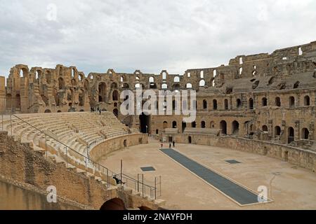 Römisches Amphitheater El Jem in Tunesien Stockfoto