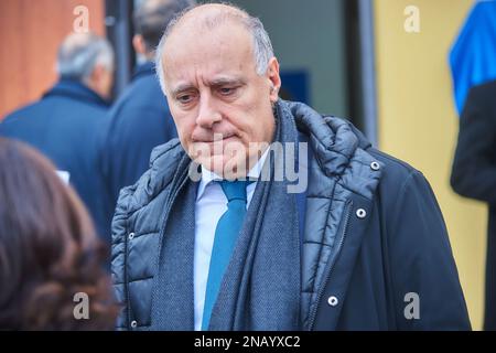 Catanzaro, Italien. 13. Februar 2023. Maurizio Vallone Direktor der Anti-Mafia-Ermittlungsdirektion Catanzaro Operations Center während des italienischen Innenministers Matteo Piantedosi eröffnet ein neues DIA-Zentrum in Catanzaro, Nachrichten in Catanzaro, Italien, Februar 13 2023 Kredit: Unabhängige Fotoagentur/Alamy Live News Stockfoto