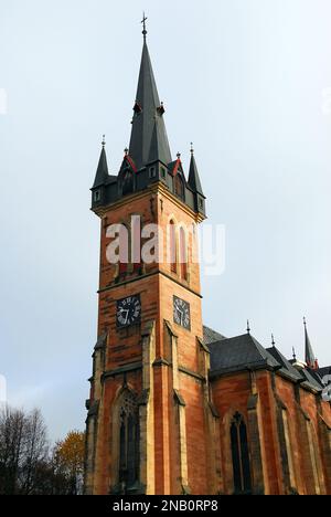 Kirche St. Lawrence, Kostel sv. Vavřince, Stadt Vrchlabí, Bezirk Trutnov, Region Hradec Králové, Tschechische Republik, Europa Stockfoto