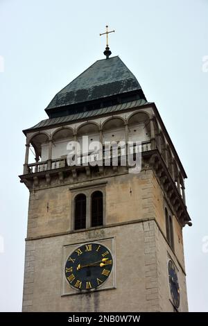 Kirche St. Lawrence, Kostel svatého Vavřince, Dačice Town, Jindřichův Hradec District, Südböhmische Region, Tschechische Republik, Europa Stockfoto