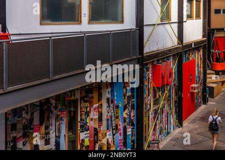 Amsterdam, Niederlande - 01. Juli 2022: Bilder von Workshops und Ateliers in Kunststad oder der Stadt der Kunst in NDSM Wharf am Ufer des IJ Stockfoto