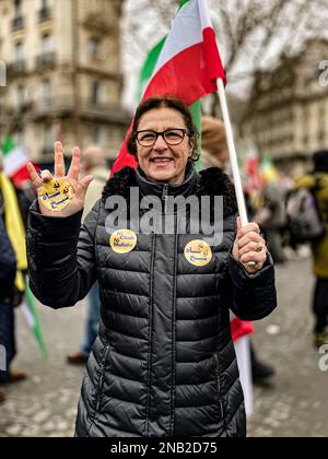 Protest gegen die iranische Regierung Stockfoto